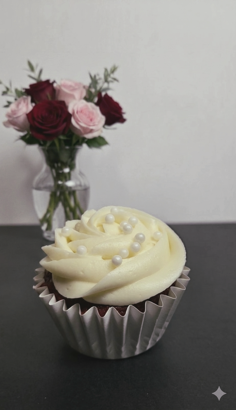 Red velvet cupcake from Pretty Little Treats